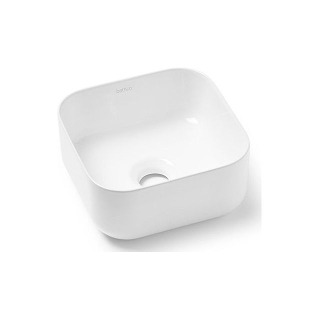 Malja-allas Bathco Cube 25, 250x250mm, valkoinen