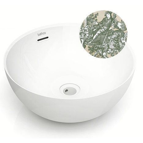 Malja-allas Bathco Bari, Ø370mm, vihreä