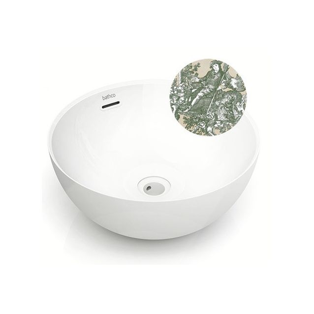 Malja-allas Bathco Bari, Ø370mm, vihreä