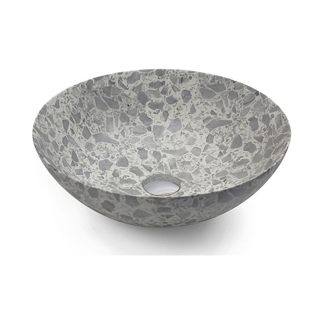 Malja-allas Bathco New Lys Terrazzo, Ø400mm, harmaa