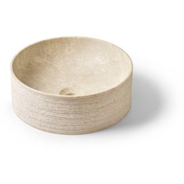 Malja-allas Bathco Morella Circular Ø380mm, luonnonkivi, beige