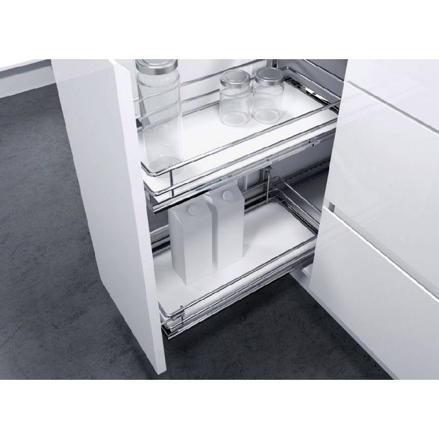 Ulosvedettävä hyllykkö Beslag Design DSA II 300 mm runkoon valkoinen