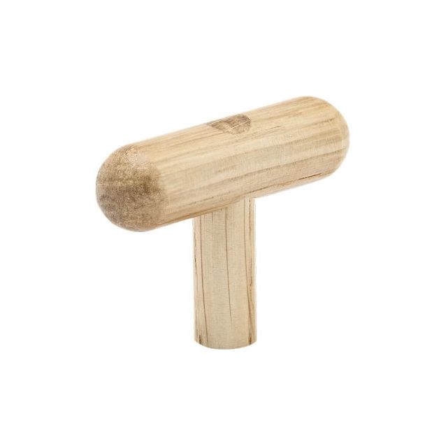 T-nuppivedin Beslag Design T Lunden, 50x14x36mm, käsittelemätön tammi