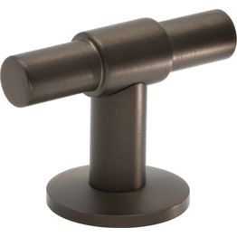 Nuppivedin Beslag Design-T Uniform, 50x28x36mm, ruskea messinki