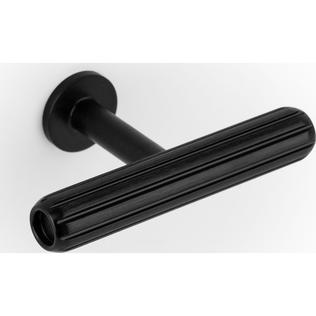 Nuppivedin Beslag Design T Rille Mini, 55x34x15mm, harjattu musta