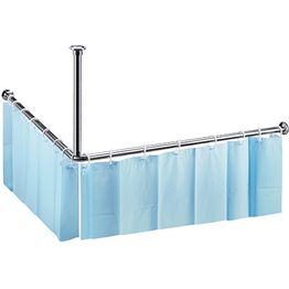 Suihkuverhotanko kulmaan Bemeta, 900x900 mm, kiillotettu teräs