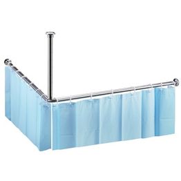 Suihkuverhotanko kulmaan Bemeta, 1400x1400 mm, kiillotettu teräs