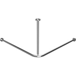 Suihkuverhotanko kulmaan Bemeta, 900x900 mm, koottu, kiillotettu teräs