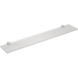 Kylpyhuonehylly Bemeta Alfa, 600 mm, lasi/hopea