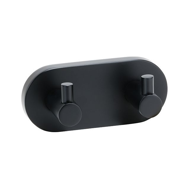 Vaateripustin Bemeta Dark, 2 koukkua, 120x50x55 mm, musta