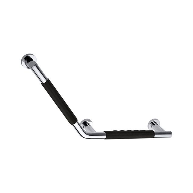 Tukikahva Bemeta Omega, 717x80x325 mm, 135°, oikea, musta kumi, hopea