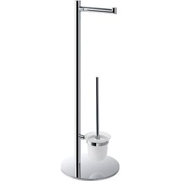 WC-paperi- ja -harjateline Bemeta Omega, vapaasti seisova, hopea