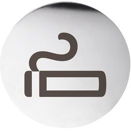 Ovikyltti tupakointitila Bemeta Home, pyöreä, kiillotettu teräs