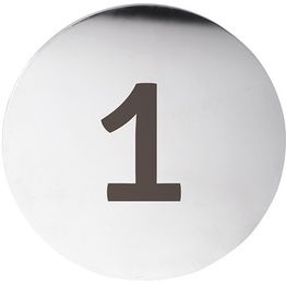 Ovikyltti numero Bemeta Home, pyöreä, kiillotettu teräs