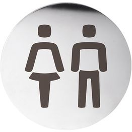 Ovikyltti miesten ja naisten WC Bemeta Home, pyöreä, kiillotettu teräs