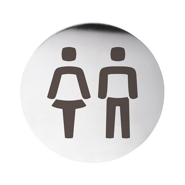 Ovikyltti miesten ja naisten WC Bemeta Home, pyöreä, kiillotettu teräs