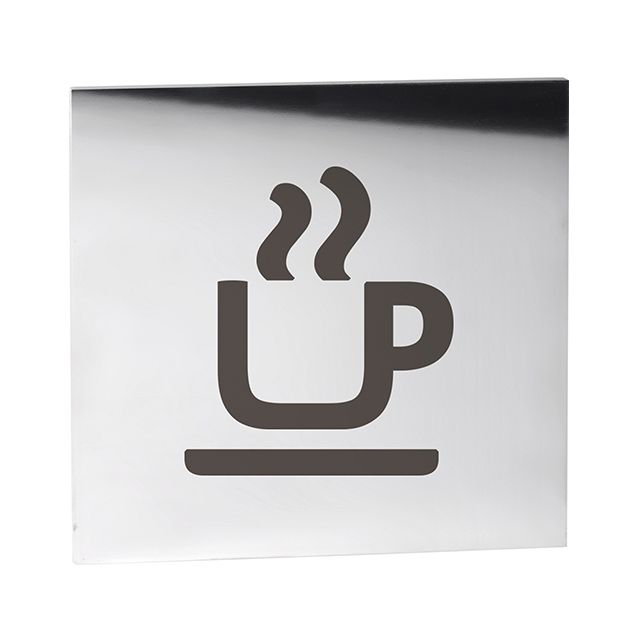 Ovikyltti kahvila Bemeta Home, neliskulmainen, kiillotettu teräs