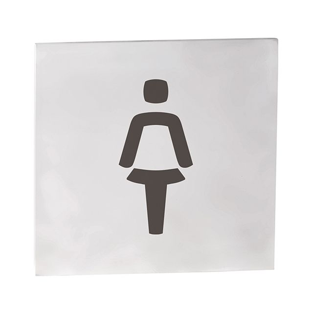 Ovikyltti naisten wc Bemeta Home, neliskulmainen, harjattu teräs