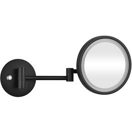 LED-meikkipeili Bemeta Dark, Ø 200 mm, musta