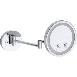 LED-meikkipeili Bemeta, Ø 200 mm, 5-kertainen suurennus, kiiltävä kromi
