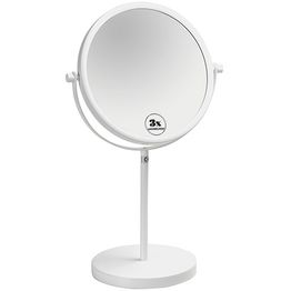 Kaksipuoleinen meikkipeili Bemeta White, Ø 200 mm, vapaasti seisova, valkoinen