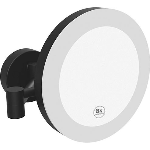 Meikkipeili LED-valolla, ø 200 mm, musta