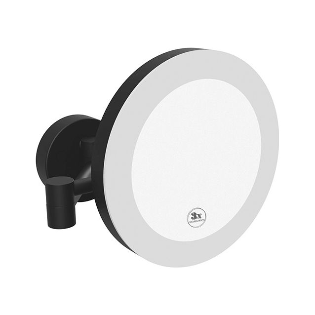 Meikkipeili LED-valolla, ø 200 mm, hopea