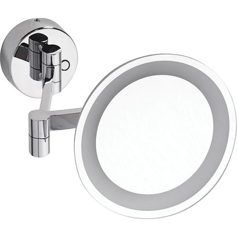 Meikkipeili LED-valolla Bemeta, ø 210 mm, hopea