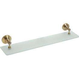 Kylpyhuonehylly Bemeta Retro, 600 mm, lasi, hopea