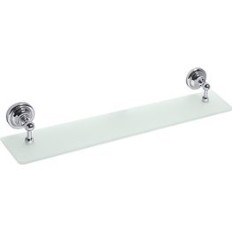 Kylpyhuonehylly Bemeta Retro, 600 mm, lasi, kromi