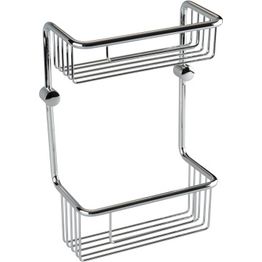 Kaksoissuihkuhylly Bemeta Cytro, 220x116x320 mm, hopea