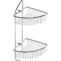 Suihkun kaksoiskulmahylly Bemeta Cytro, 220x205x500 mm, hopea
