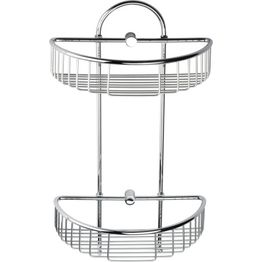 Kaksoissuihkuhylly Bemeta Cytro, 275x155x485 mm, hopea