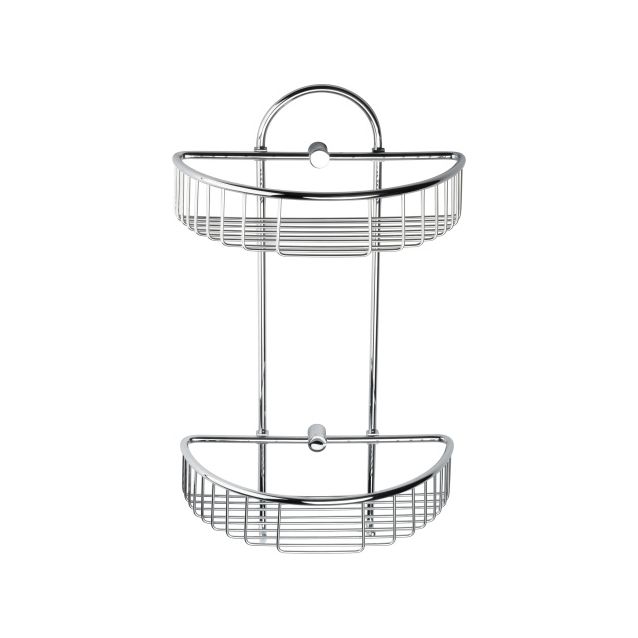 Kaksoissuihkuhylly Bemeta Cytro, 275x155x485 mm, hopea
