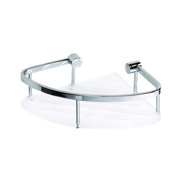 Suihkun kulmahylly Bemeta Cytro, 260x195x75 mm, hopea