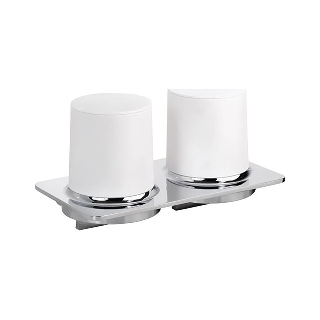 Kaksoissaippua-annostelija Bemeta Organic, 2x200 ml, hopea