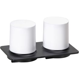 Kaksoissaippua-annostelija Bemeta Organic Black, 2x200 ml, muovi, musta