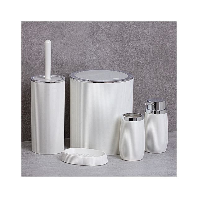 Kylpyhuonetarvikesetti Bemeta Home, viisiosainen, valkoinen