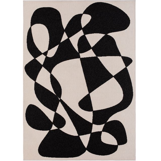 Matto Benina Venus Abstrakt valkoinen/musta, eri kokoja