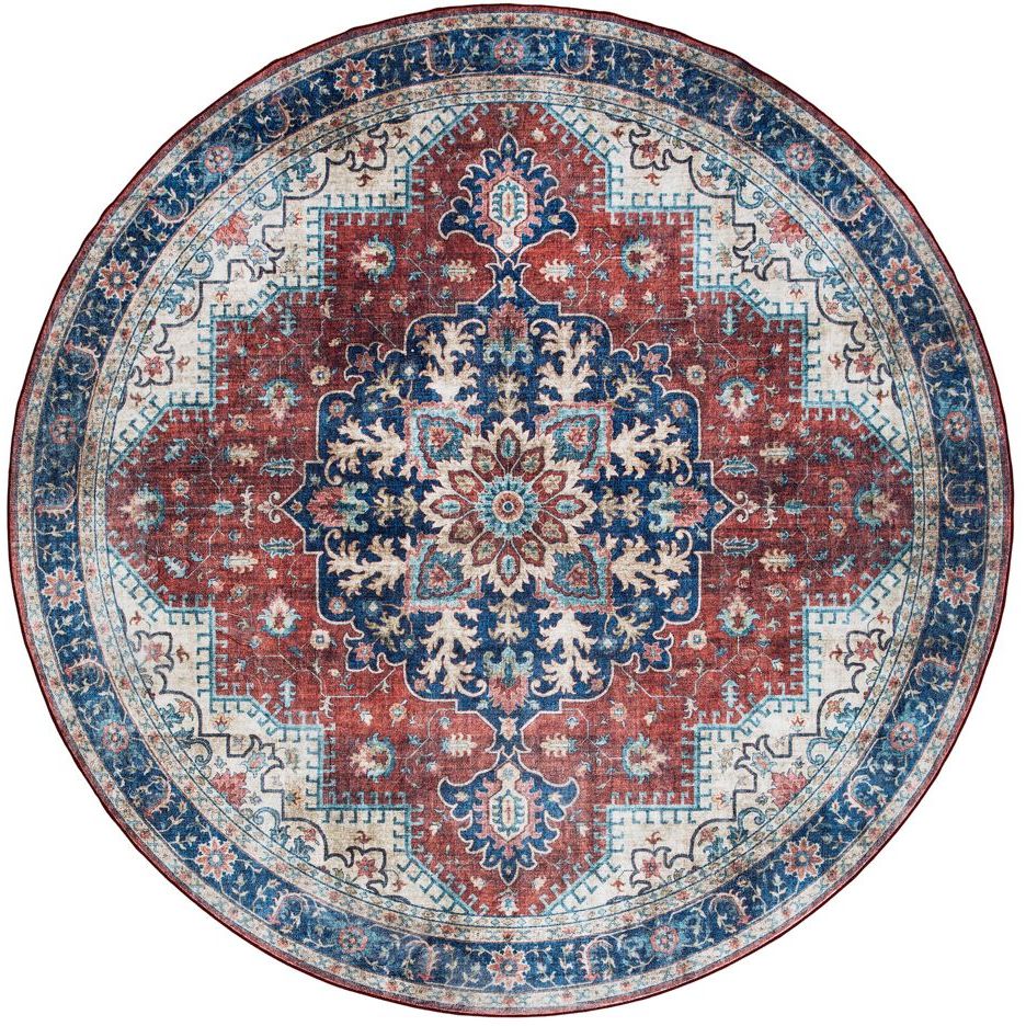 Pyöreä matto Benina Tarfaya Kerman Ø200cm punainen