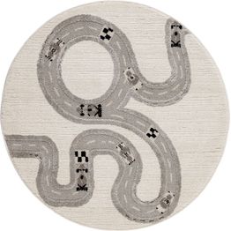 Pyöreä matto Benina Genova Road Ø120cm kerma