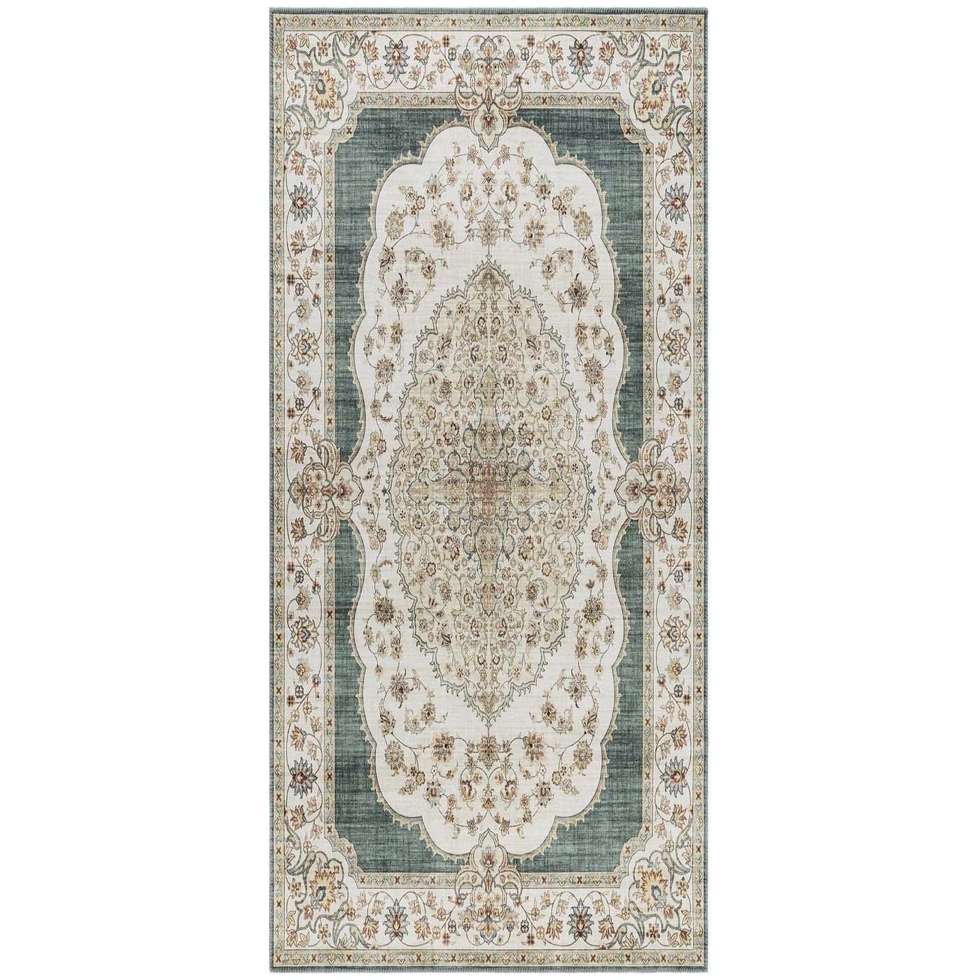 Käytävämatto Benina Dolce Medallion 80x300cm vihreä