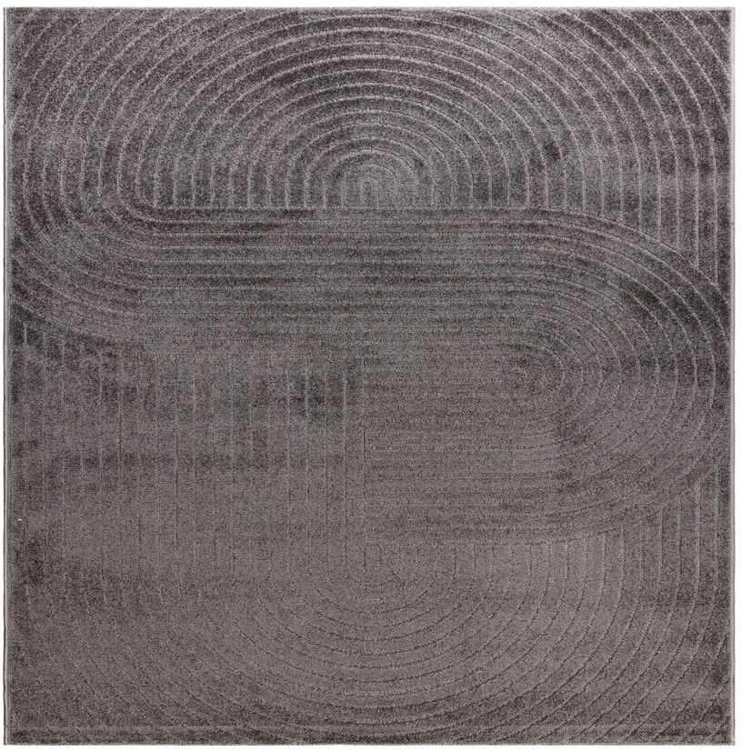 Matto Benina Hawaii Shape, sisä- ja ulkokäyttöön, 240x240cm, grafiitinharmaa