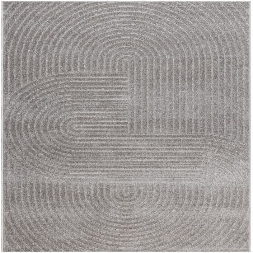 Matto Benina Hawaii Shape, sisä- ja ulkokäyttöön, 240x240cm, harmaa