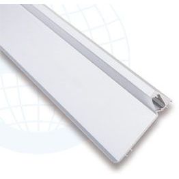 LED-jalkalistan ulkokulmapala Euroshrink E-320A, alumiini, 80mm, mattahopea