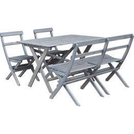 Ruokailuryhmä Baltic Garden Knohult 125cm pöytä + 2 tuolia + sohva er värejä