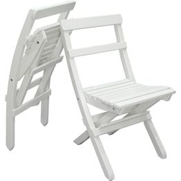 Taitettava tuoli Baltic Garden Knohult 2kpl valkoinen