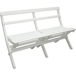 Taitettava puutarhasohva Baltic Garden Knohult 130cm valkoinen