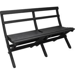 Taitettava puutarhasohva Baltic Garden Knohult 130cm musta