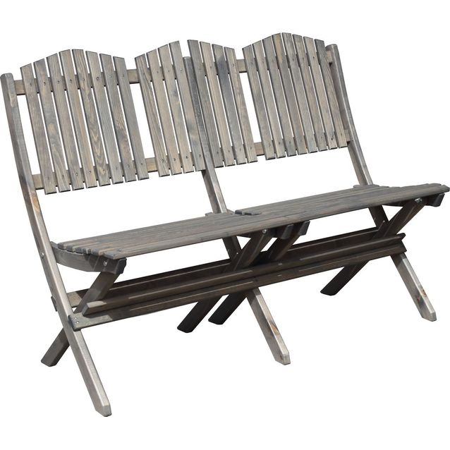 Taitettava puutarhasohva Baltic Garden Visby 130cm harmaa